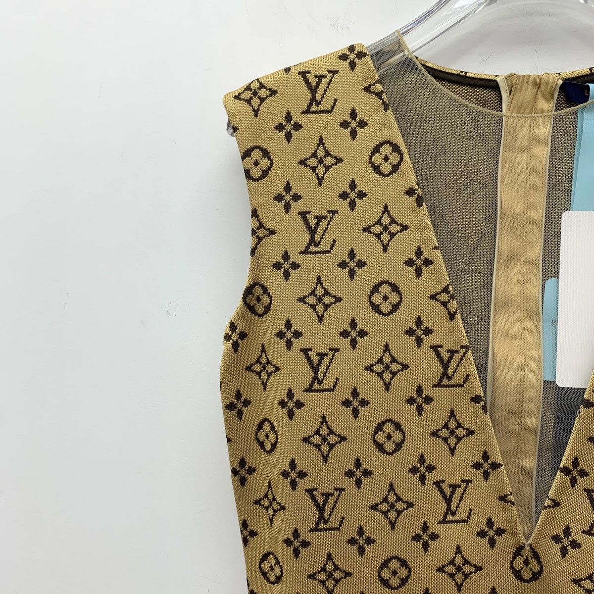 Louis Vuitton Louis Vuitton 24 Brown V-Neck Sleeveless Dress Size S / US 4 / IT 40 - 3 Thumbnail