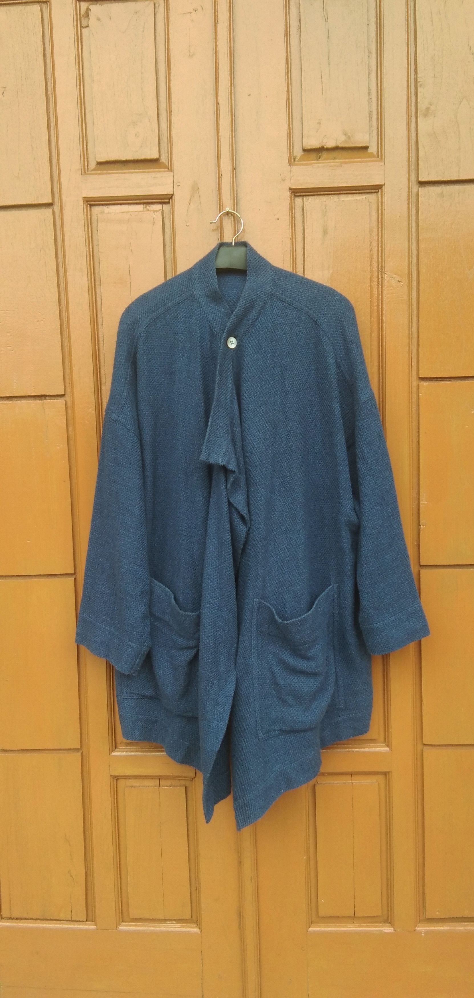 Designer × Issey Miyake Plantation long cardi blu sweater Size M / US 6-8 / IT 42-44 - 1 Thumbnail
