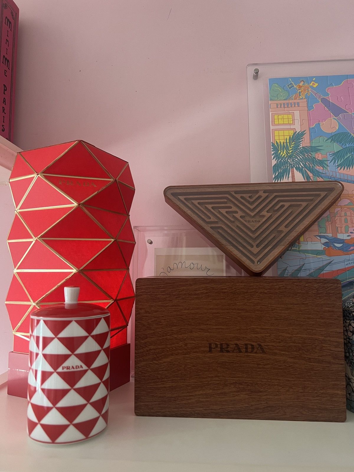 Prada 🔺Prada wooden maze game home decor with dragon red packets Size ONE SIZE - 4 Thumbnail