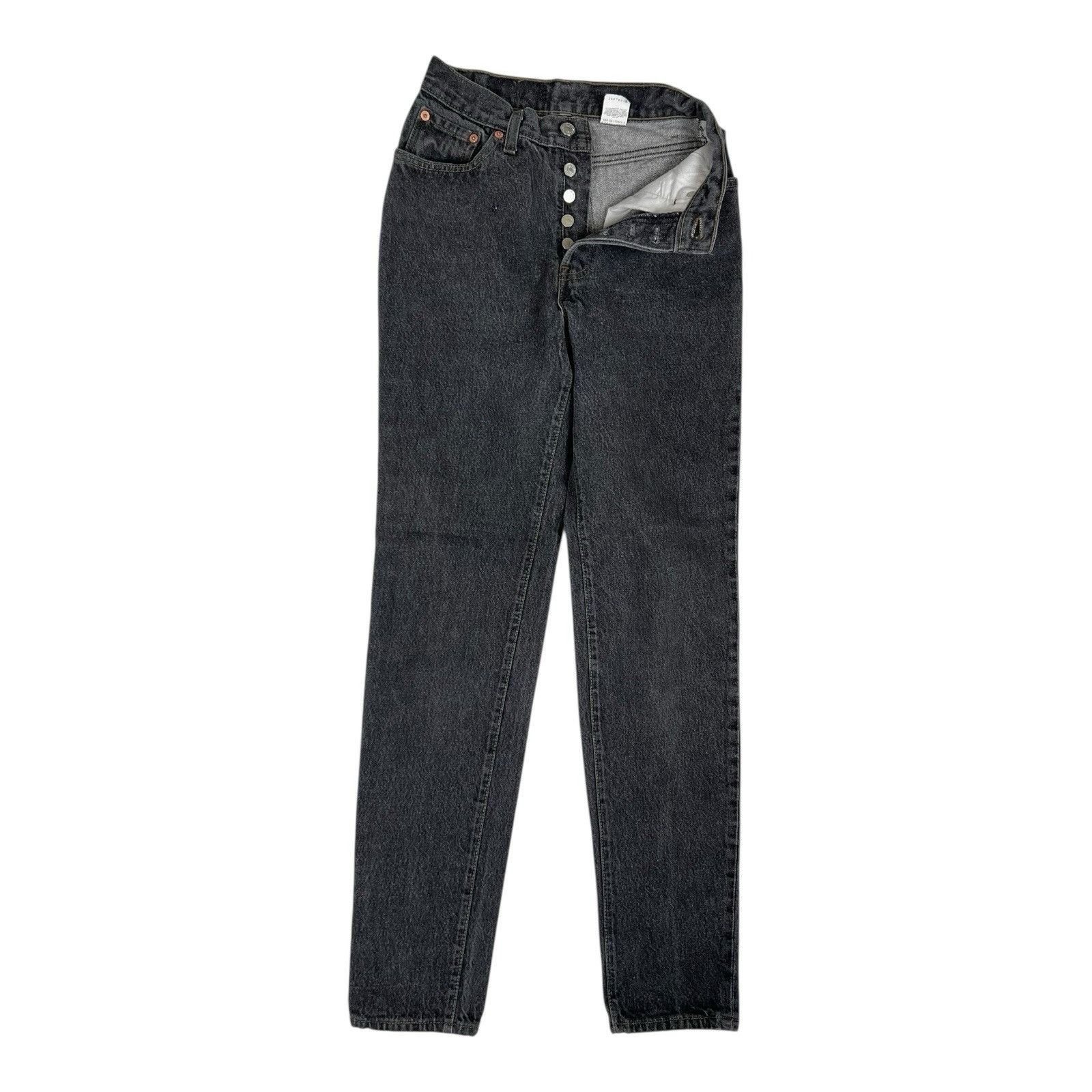 Levi's Vintage Levi’s 501 Jeans Black Denim Women’s 5 M Made In USA Size 24" / US 00 / IT 34 - 1 Thumbnail