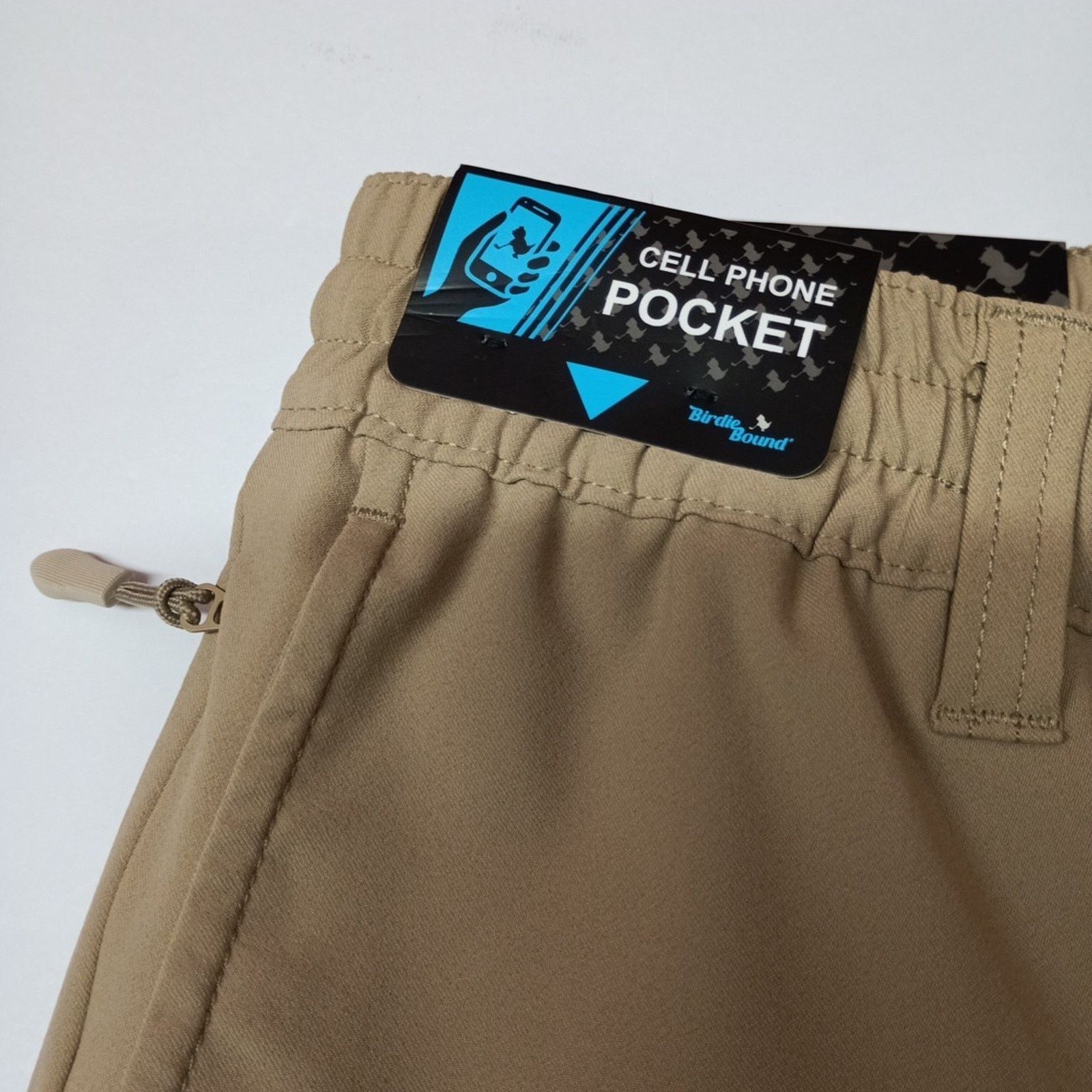 Other Birdie Bound Golf Joggers Men's S Khaki Stretch Drawstring Size US 29 - 8 Thumbnail