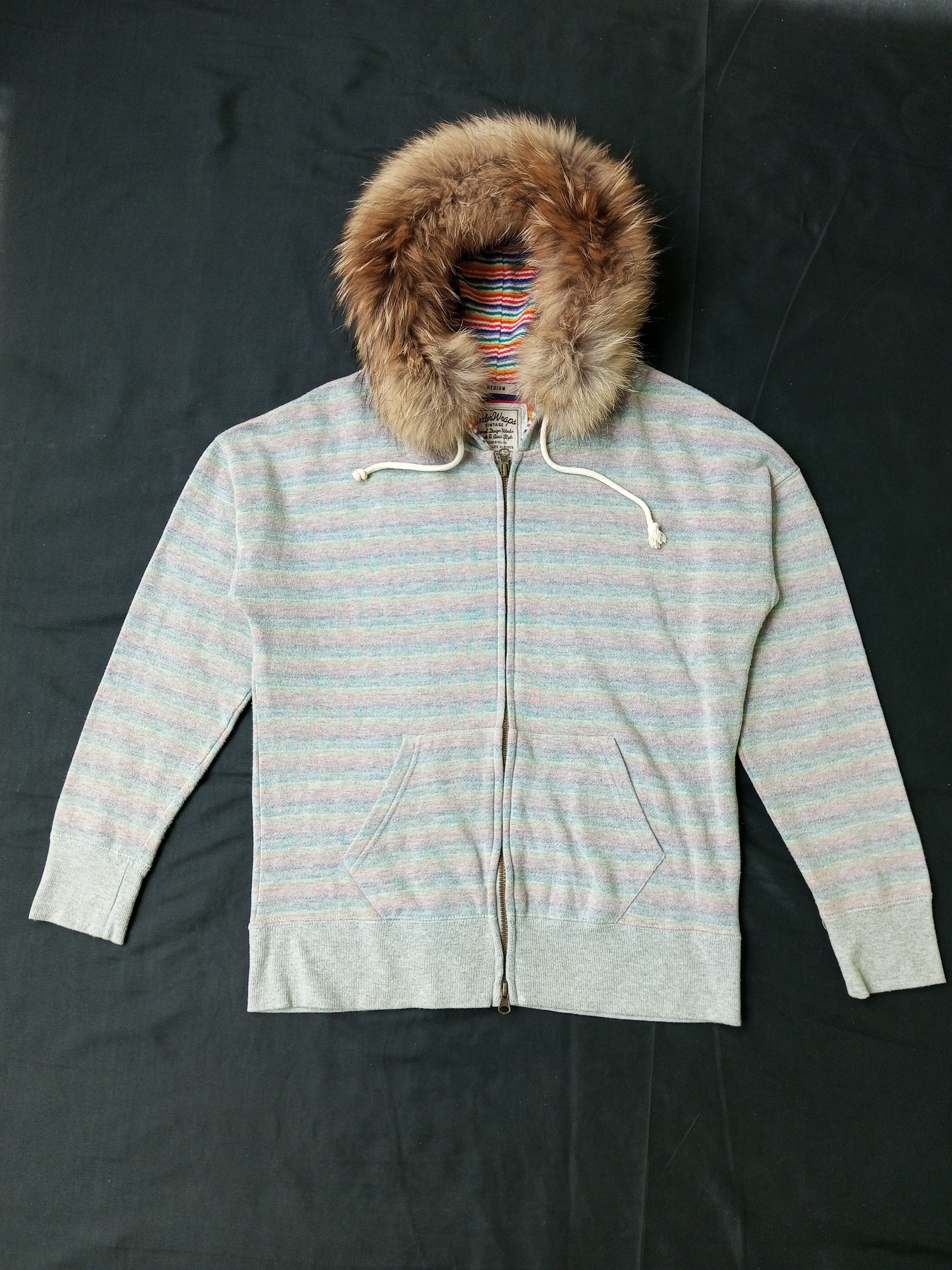 If Six Was Nine UNDER WRAPS Rainbow inside Fur Zip Up Hoodie Size US M / EU 48-50 / 2 - 1 Thumbnail