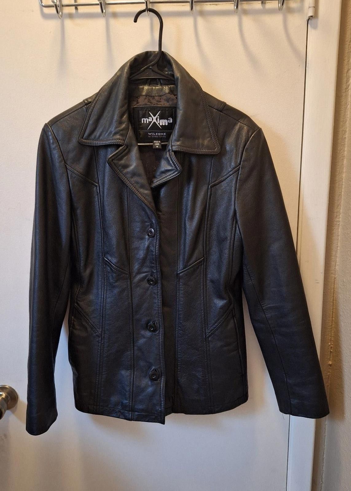 Wilsons Leather Women's Wilson's Maxima Leather Jacket Size M / US 6-8 / IT 42-44 - 1 Thumbnail