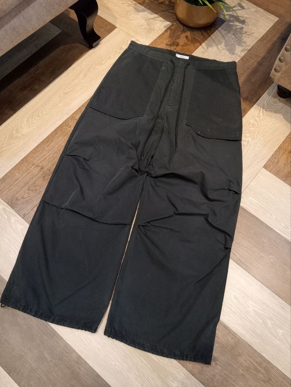 Attachment JAPANESE ATTACHMENT FEMMENT FADED BLACK WIDE BAGGY PANTS Size US 33 - 2 Thumbnail