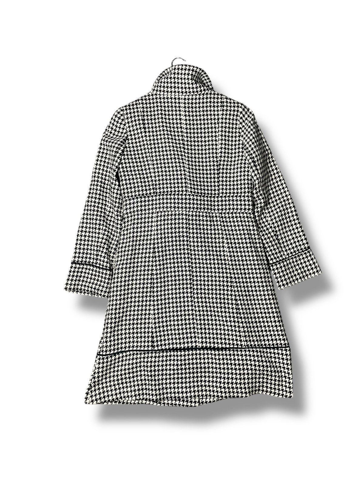Designer × Japanese Brand Lovits Houndstooth Wool Long Coat (55) Size US L / EU 52-54 / 3 - 3 Thumbnail