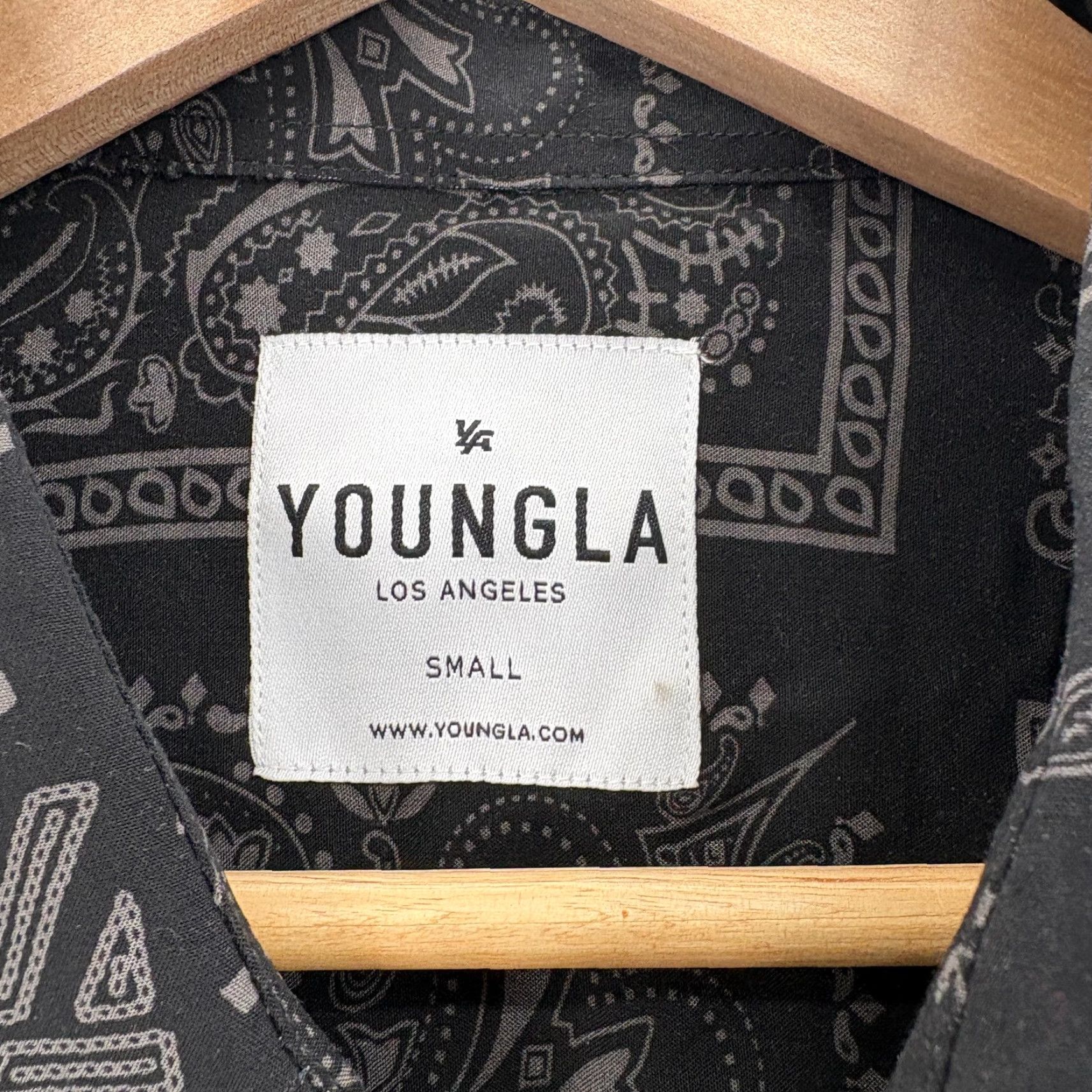 YoungLA VINTAGE? No. YoungLA Shirt Mens S Black Bandana Paisley Long Sleeve Button-Up Casual Gym Size US S / EU 44-46 / 1 - 4 Thumbnail