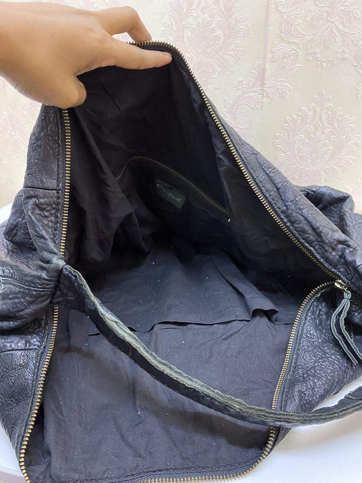 Japanese Brand O’S Style Multipocket Leather Black Bag Size ONE SIZE - 9 Thumbnail