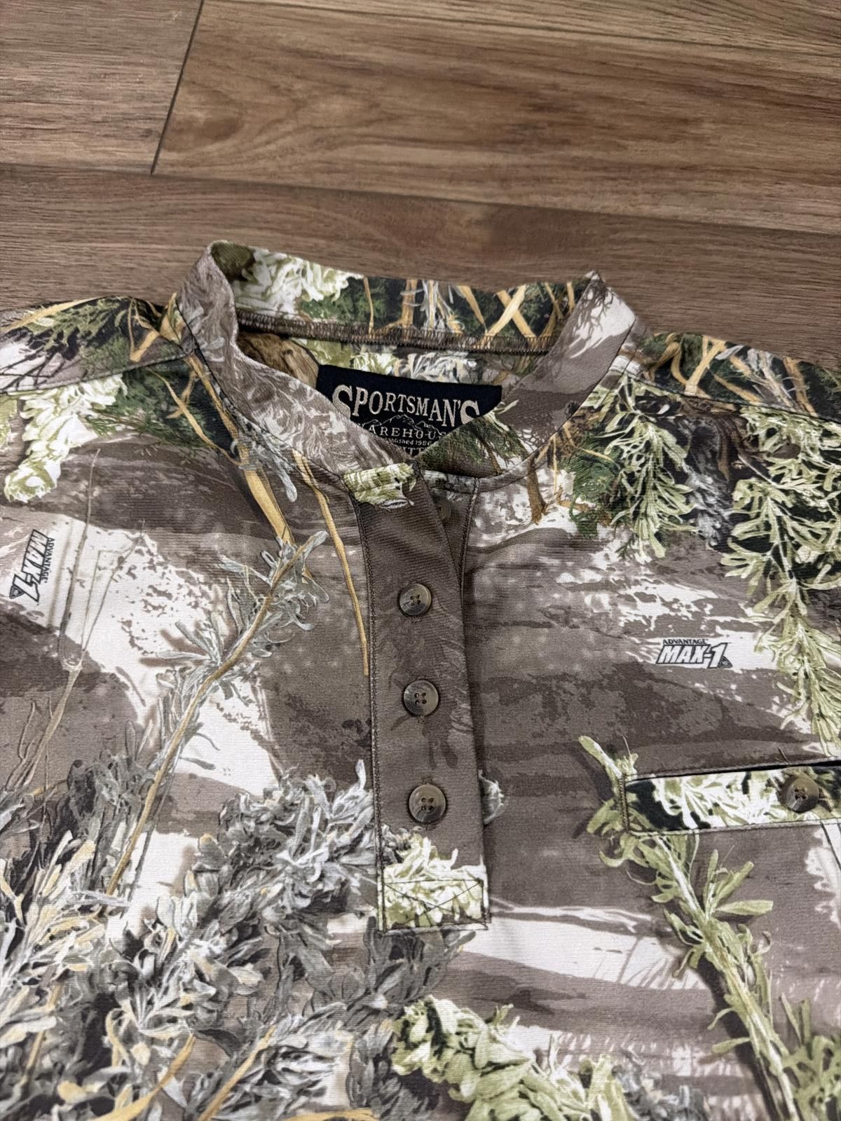 Other Vintage Camo Hunting Henley Hunting Polyester Pullover XL Size US XL / EU 56 / 4 - 2 Thumbnail