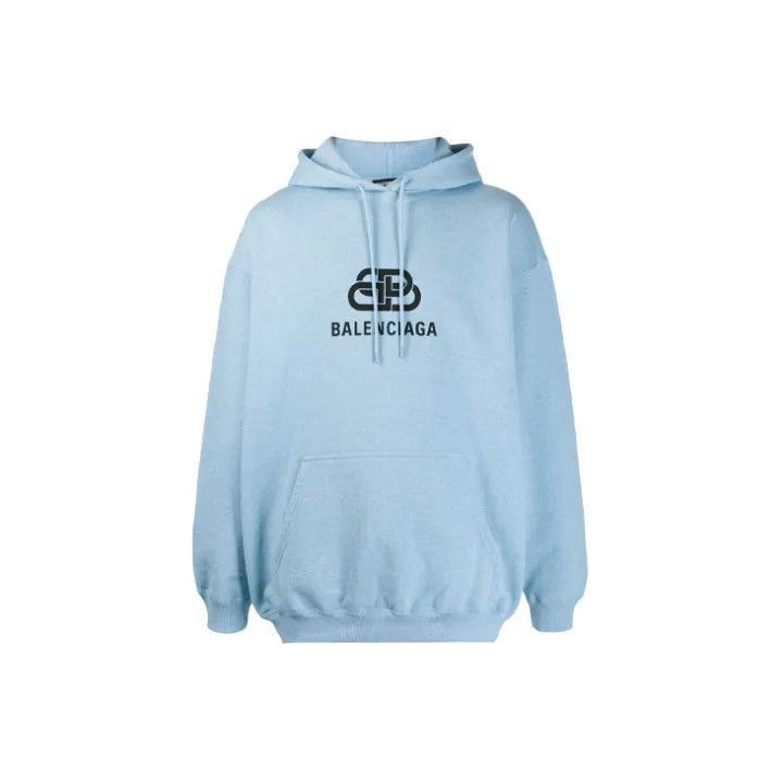 Balenciaga Balenciaga AW19 Printed Hoodie in Light Blue 0079-2507 Size US S / EU 44-46 / 1 - 2 Thumbnail