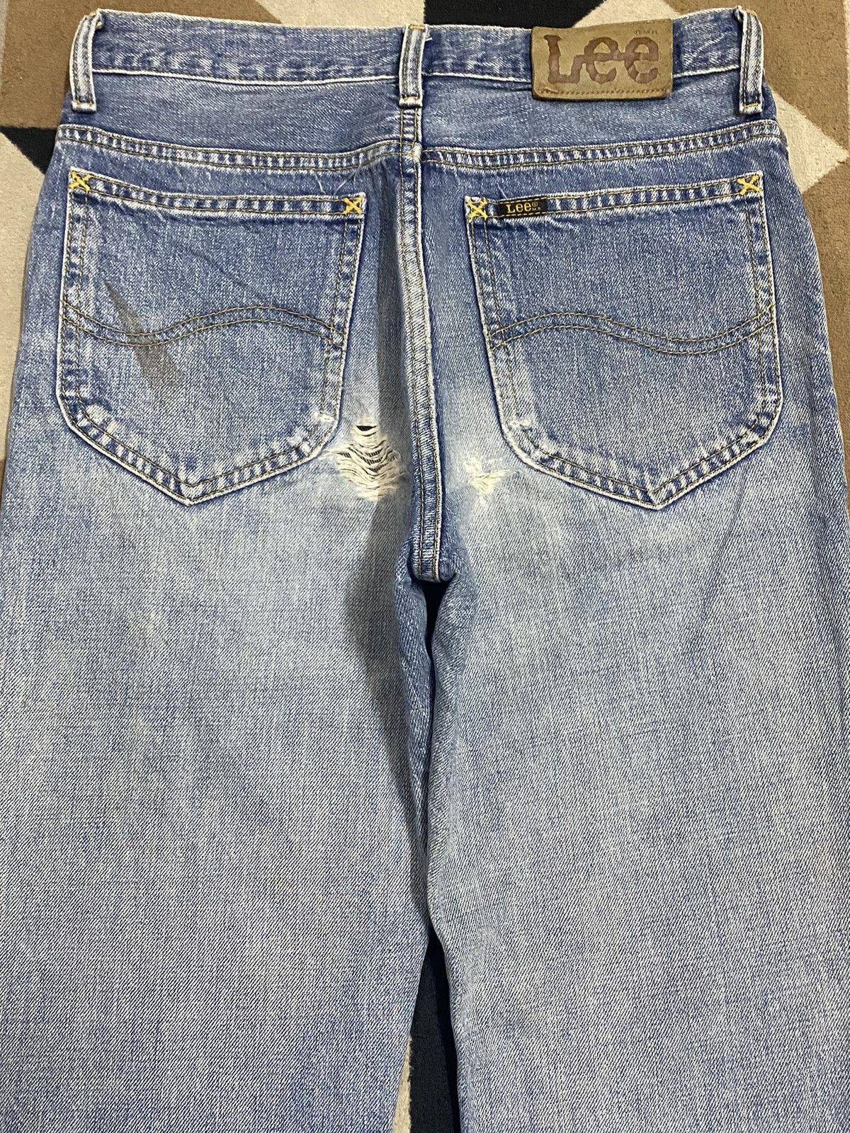 Lee Vintage Lee Riders Faded Wash Distressed Bootcut Jeans Size US 28 / EU 44 - 4 Thumbnail