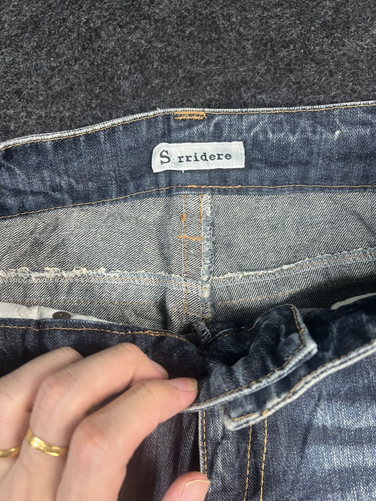 If Six Was Nine Sorridere Lightning Whiskered Distressed Fade Flare Jeans Size US 30 / EU 46 - 7 Thumbnail