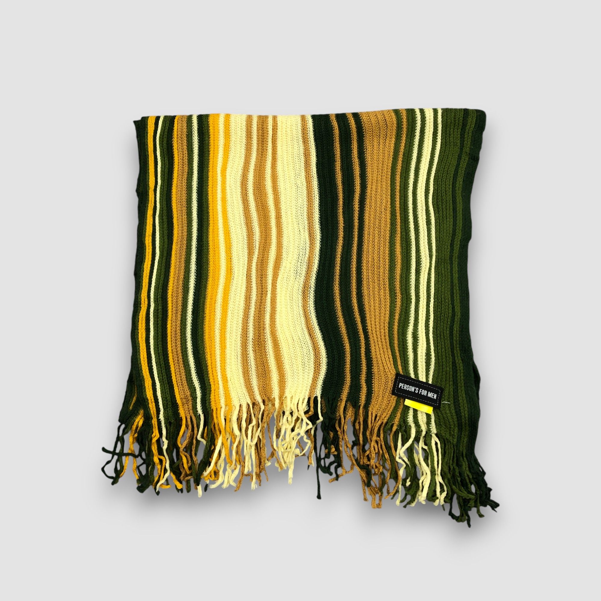 PERSON'S Vintage Person's For Men Scarf Muffler Knit Wool Scarves Size ONE SIZE - 2 Thumbnail