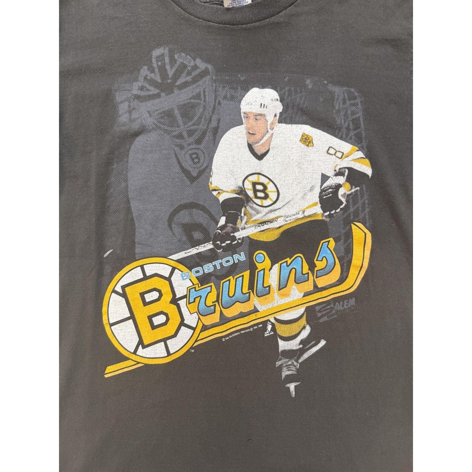 Salem Sportswear Vintage 90s Boston Bruins Shirt Mens MED NHL Salem S Stitch Size US M / EU 48-50 / 2 - 2 Thumbnail