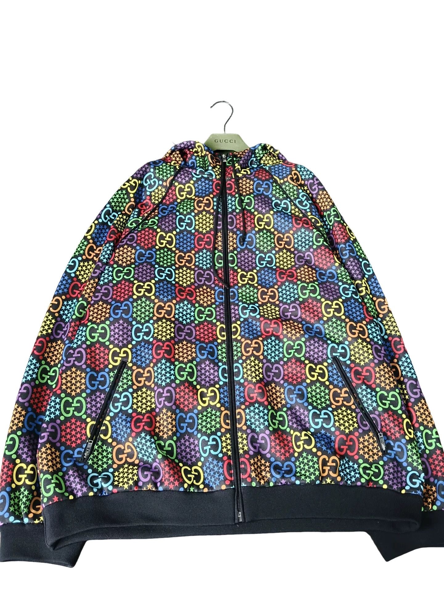 Gucci Gucci GG Psychedelic Logo Hooded Jacket Size M Size US M / EU 48-50 / 2 - 1 Thumbnail
