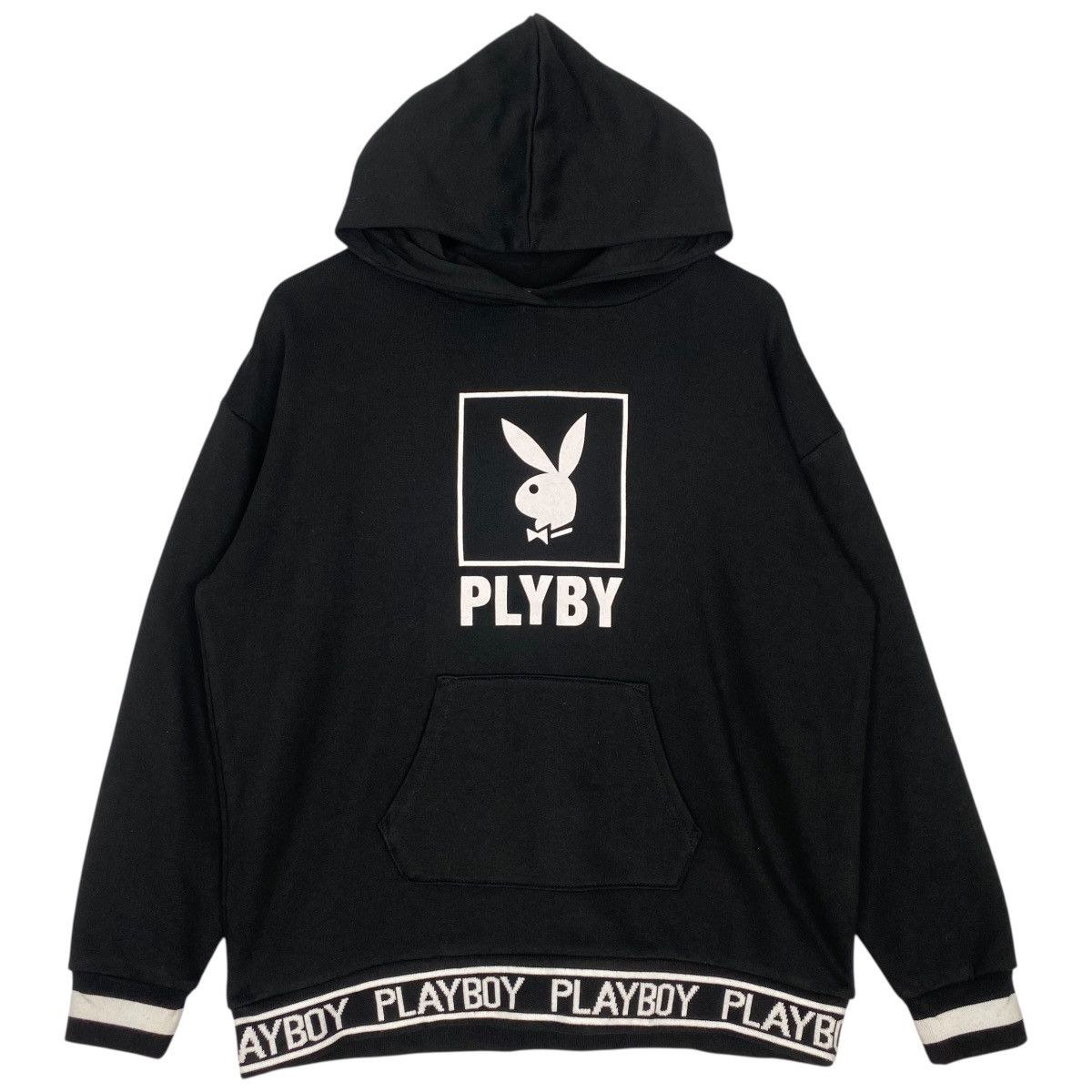 Vintage Vintage Playboy Embroidered Hoodie Black Pullover Size M Size US M / EU 48-50 / 2 - 1 Thumbnail