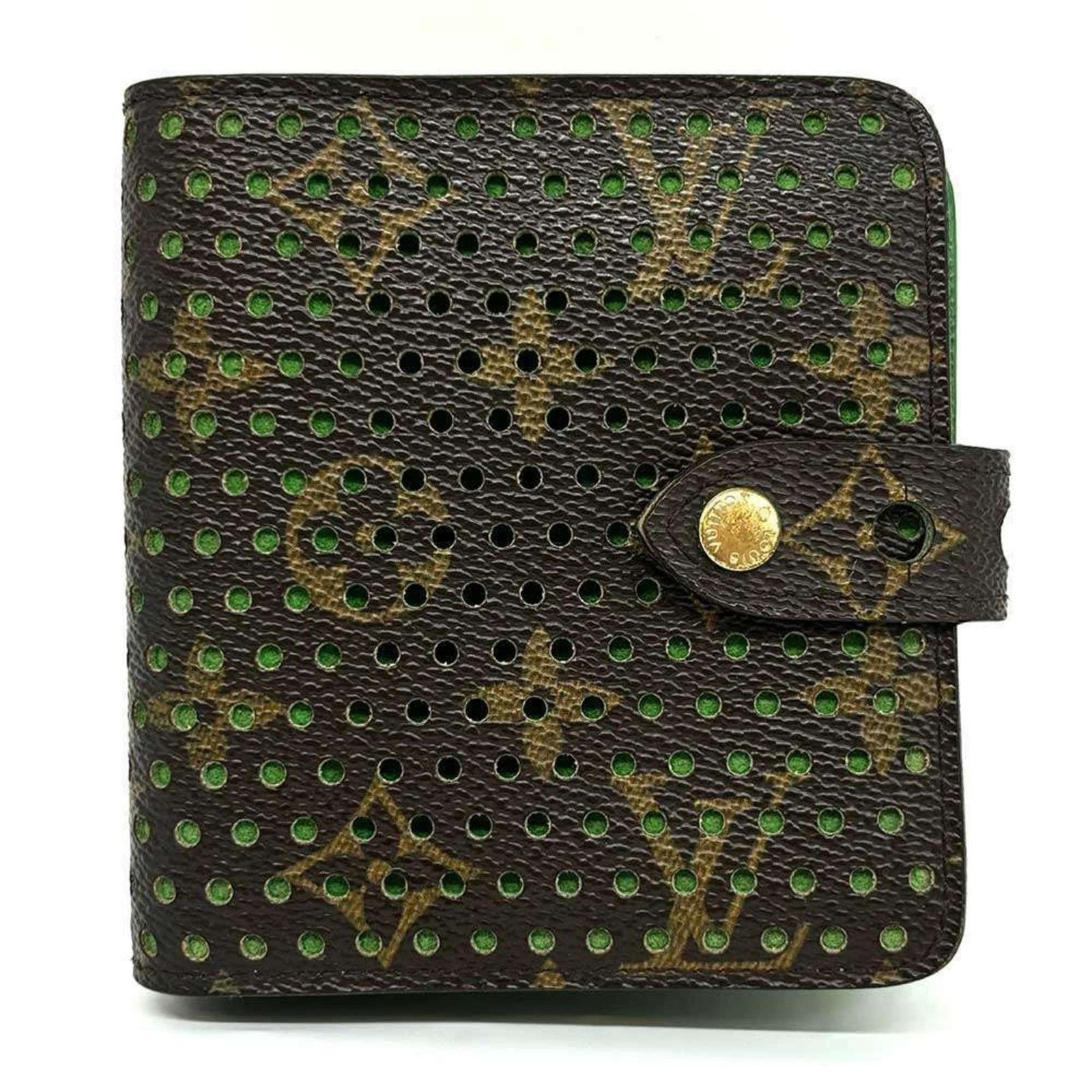 Louis Vuitton Green Canvas Compact Zip
