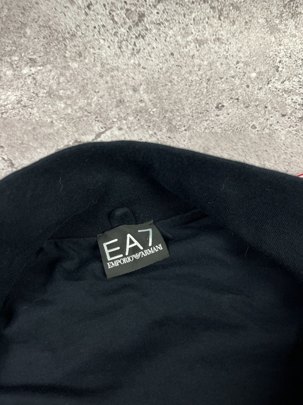 Emporio Armani Black Track Jacket Red Stripe Zip Sweatshirt Size XL Sport Size XL / US 12-14 / IT 48-50 - 6 Thumbnail