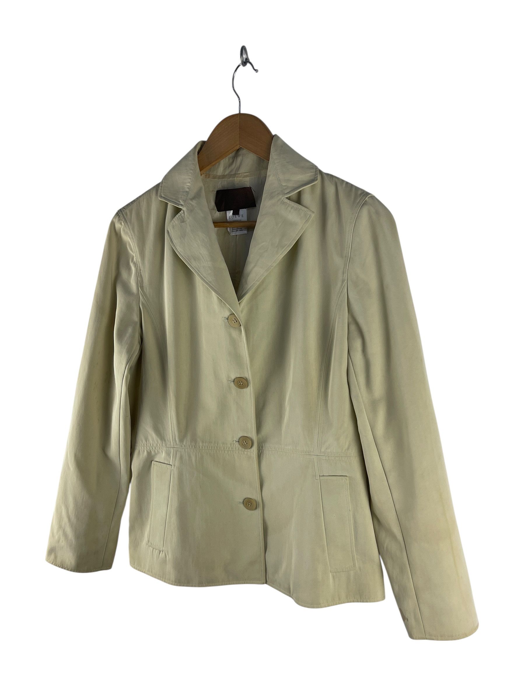 Loewe Vintage LOEWE Tailored Blazer Jacket Cotton Silk Lined Size S / US 4 / IT 40 - 6 Thumbnail