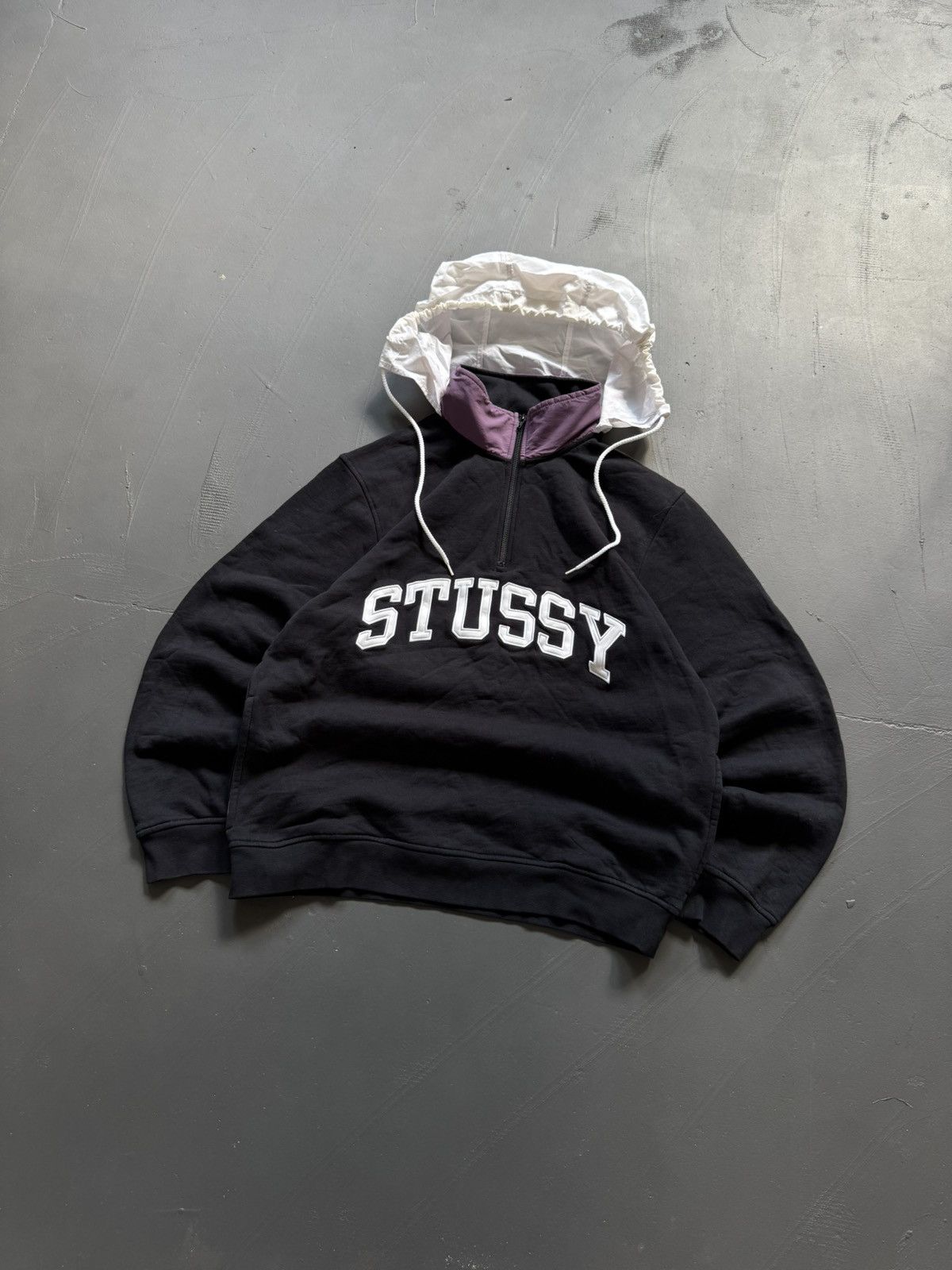 Stussy STUSSY CENTER LOGO VINTAGE OVERSIZE HOODIE Size US XL / EU 56 / 4 - 1 Thumbnail