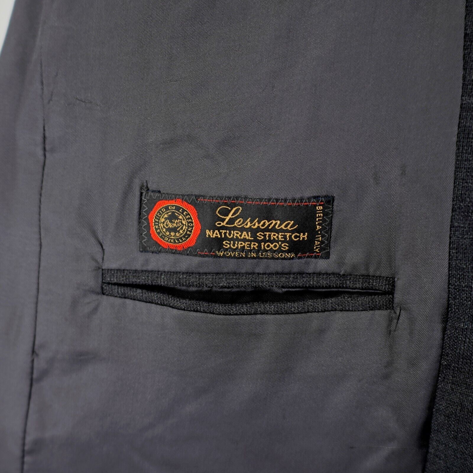 Pronto Uomo Pronto Uomo Lessona Natural Stretch Super 100s Worsted Wool Size 42R - 9 Thumbnail
