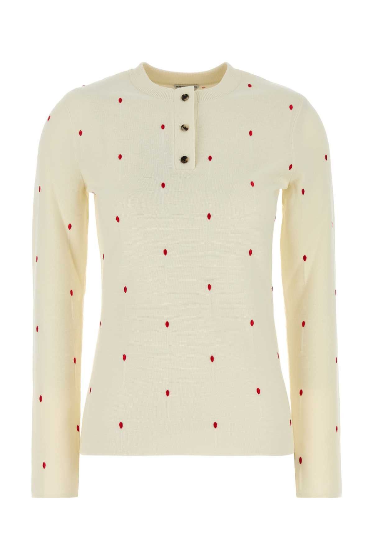 Bottega Veneta Embroidered Cotton Blend Sweater Size M / US 6-8 / IT 42-44 - 1 Thumbnail
