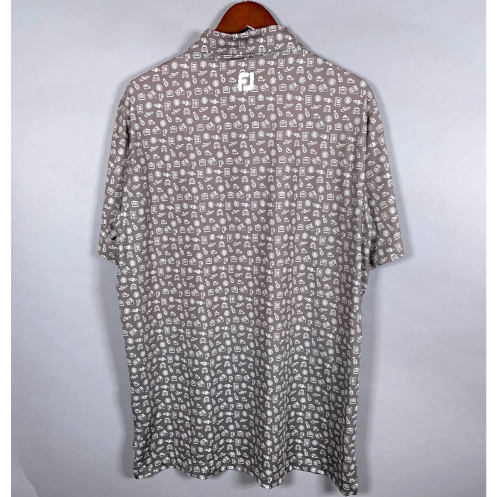 Footjoy FootJoy Polo Shirt Men Large Gray Space Ship Car Airplane Golf Stretch Size US L / EU 52-54 / 3 - 2 Thumbnail