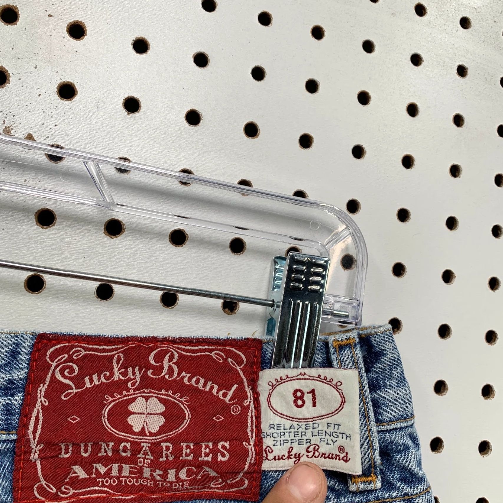 Lucky Brand VINTAGE Lucky Brand Jeans Men 30x29 Baggy Straight 8 Dungaree USA Blue Cotton Denim 5-Pocket Men’s Jeans Size US 30 / EU 46 - 4 Thumbnail