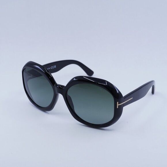 Tom Ford Tom Ford Georgia-02 FT1011 01B Sunglasses Black Round Frame Size ONE SIZE - 2 Thumbnail