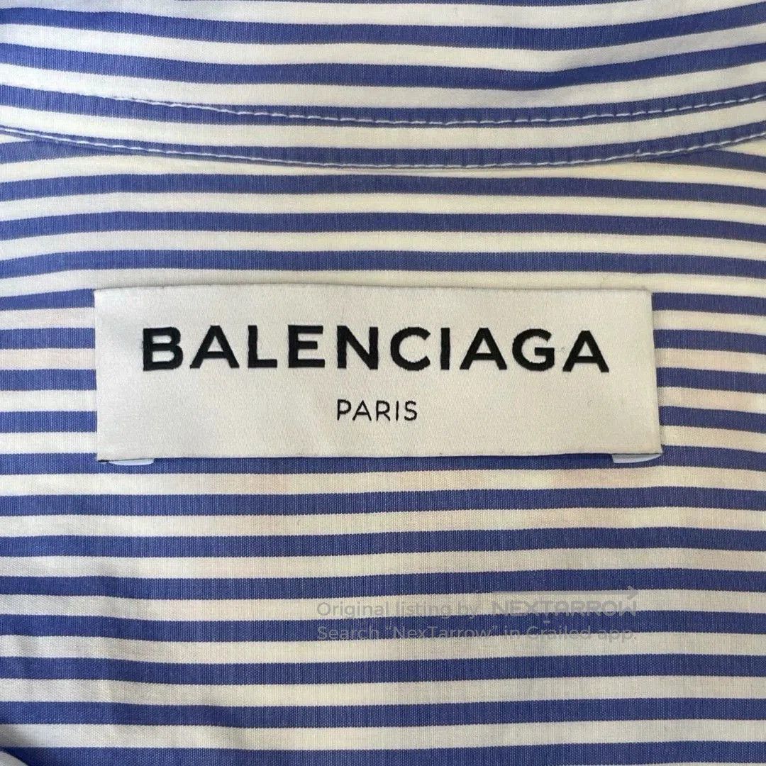 Balenciaga Balenciaga Blue Striped Shirt. Size US XS / EU 42 / 0 - 5 Thumbnail