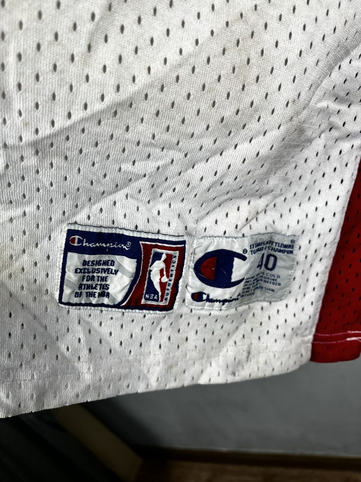 Vintage Champion Detroit Pistons Basketball Jersey Ben Wallace Size US M / EU 48-50 / 2 - 8 Thumbnail