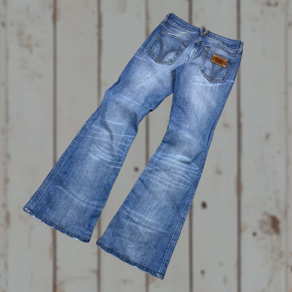 Dolce & Gabbana VINTAGE Dolce Gabbana Blue Flared Jeans Women Size 27 Metal Logo Denim Size 27" / US 4 / IT 40 - 1 Thumbnail