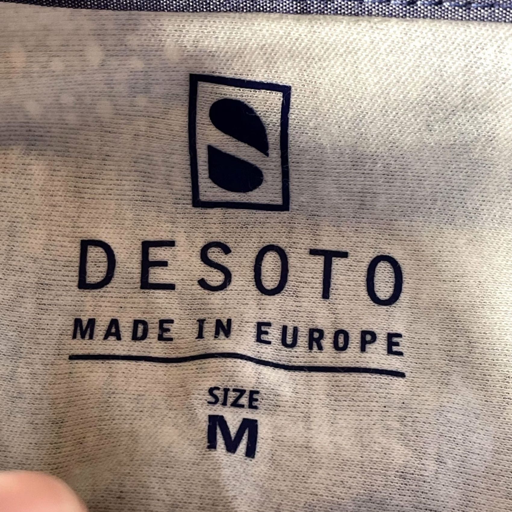 Vintage Desoto Shirt Mens M Blue Gray Patterned Button-Down Long Sleeve Cotton Size US M / EU 48-50 / 2 - 2 Thumbnail