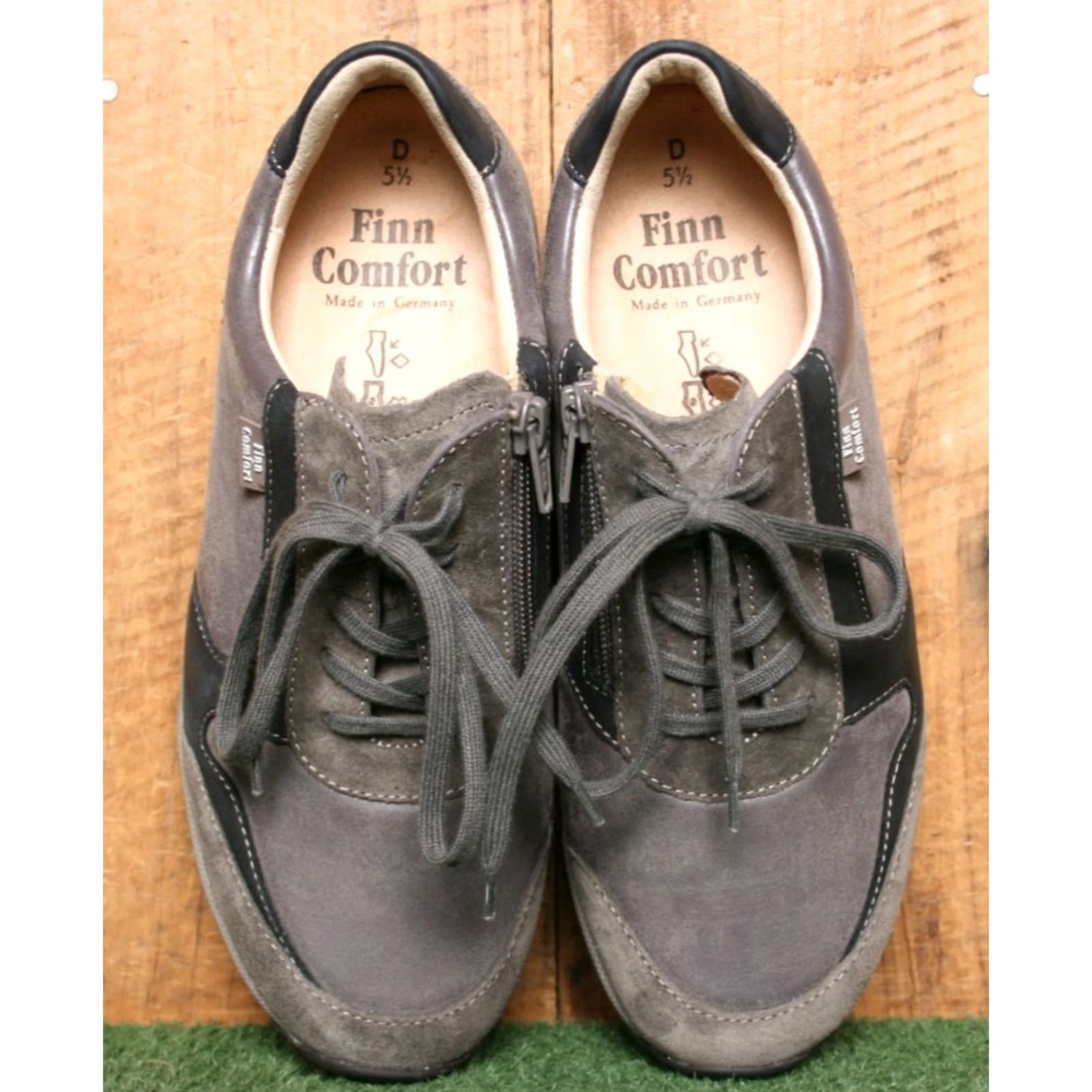 Vintage VINTAGE Finn Comfort Mori Gray/Black Leather & Suede Sneakers Women UK 5.5 US 8 Please note: original content indicates lightly used; no N/A Size US 6 / IT 36 - 4 Thumbnail