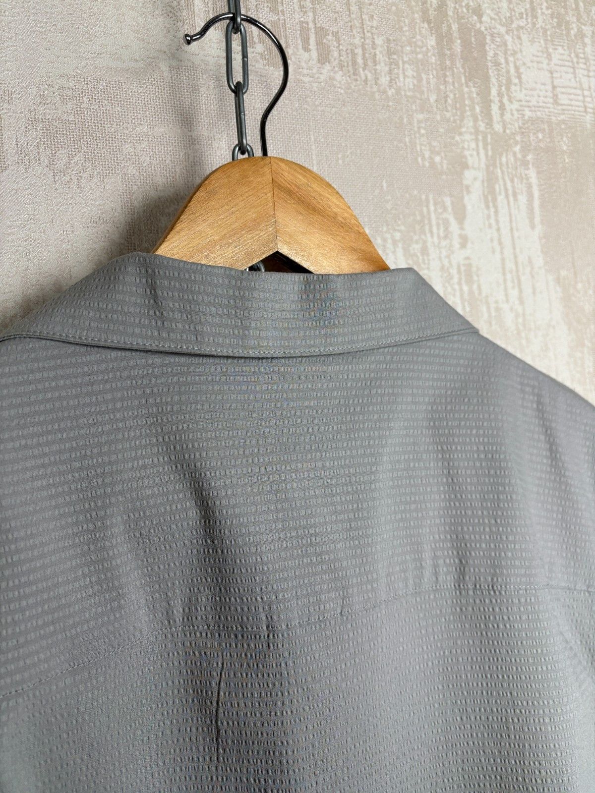 Other UK ARNE Seersucker Collar Short Sleeve Shirt in Stone Size US L / EU 52-54 / 3 - 16 Thumbnail