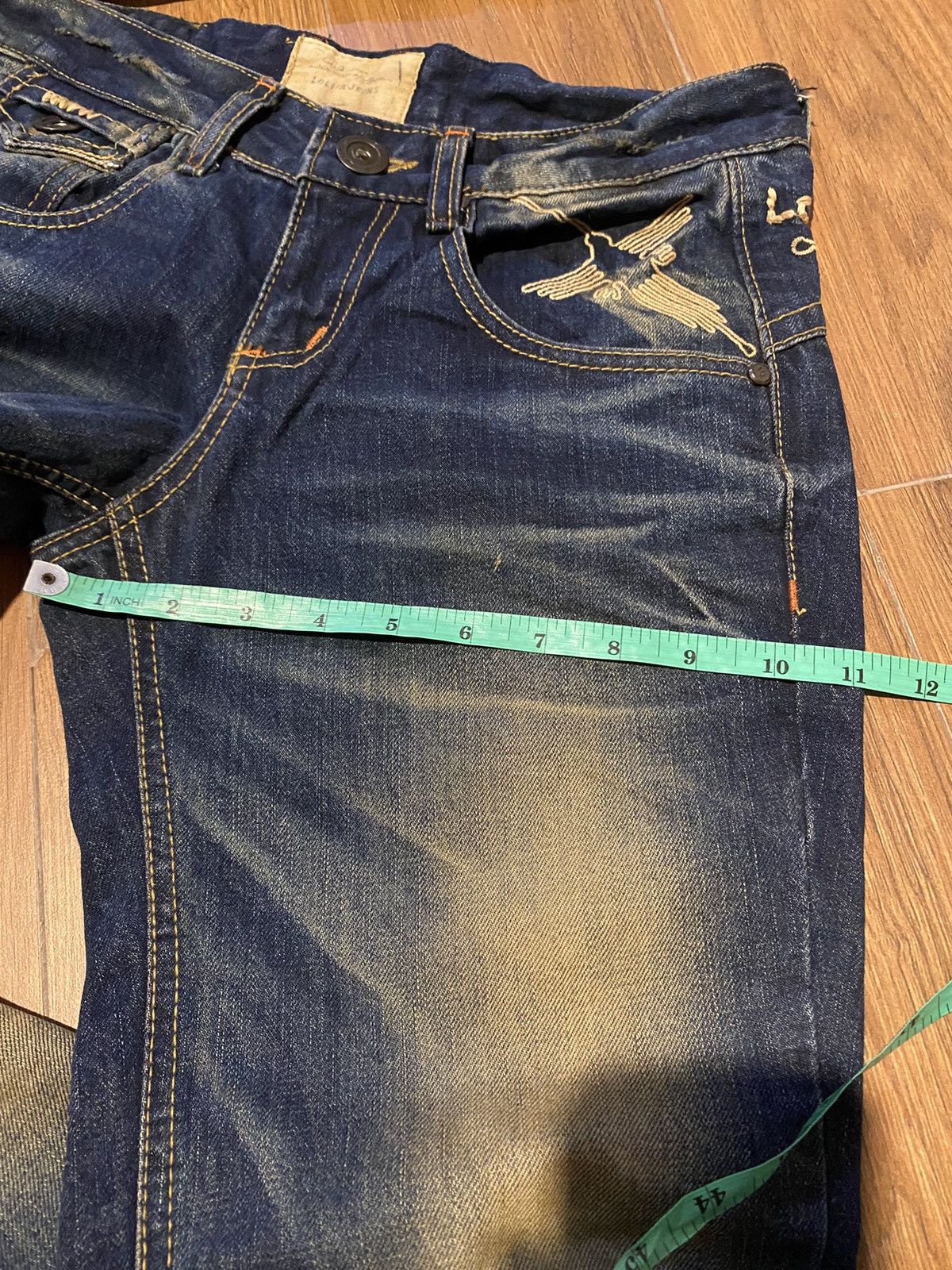 Japanese Brand × Tornado Mart Distressed Yoshitomo Nara X Lolita Cross Low Rise Jeans Size US 28 / EU 44 - 15 Thumbnail