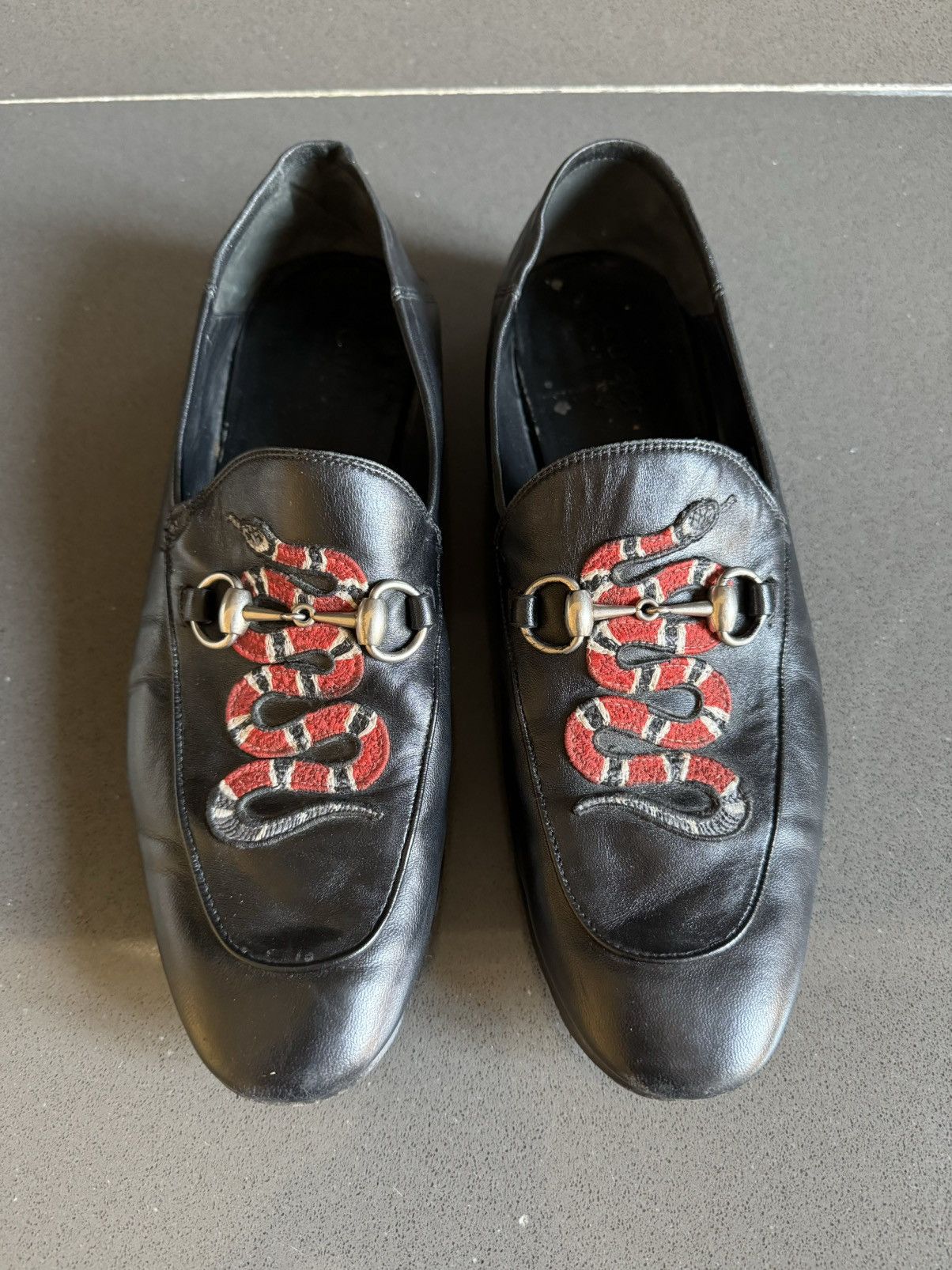 Gucci GUCCI brixton snake-appliqué LOAFERS Size US 9.5 / EU 42-43 - 2 Thumbnail