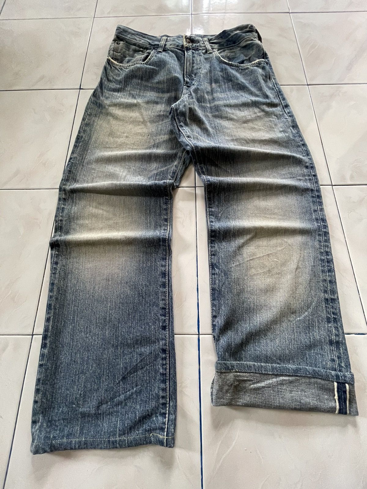 Edwin × Japanese Brand × Vintage Vintage Edwin 505 Z Baggy Loose Selvedge Jeans Rare Size US 30 / EU 46 - 1 Thumbnail