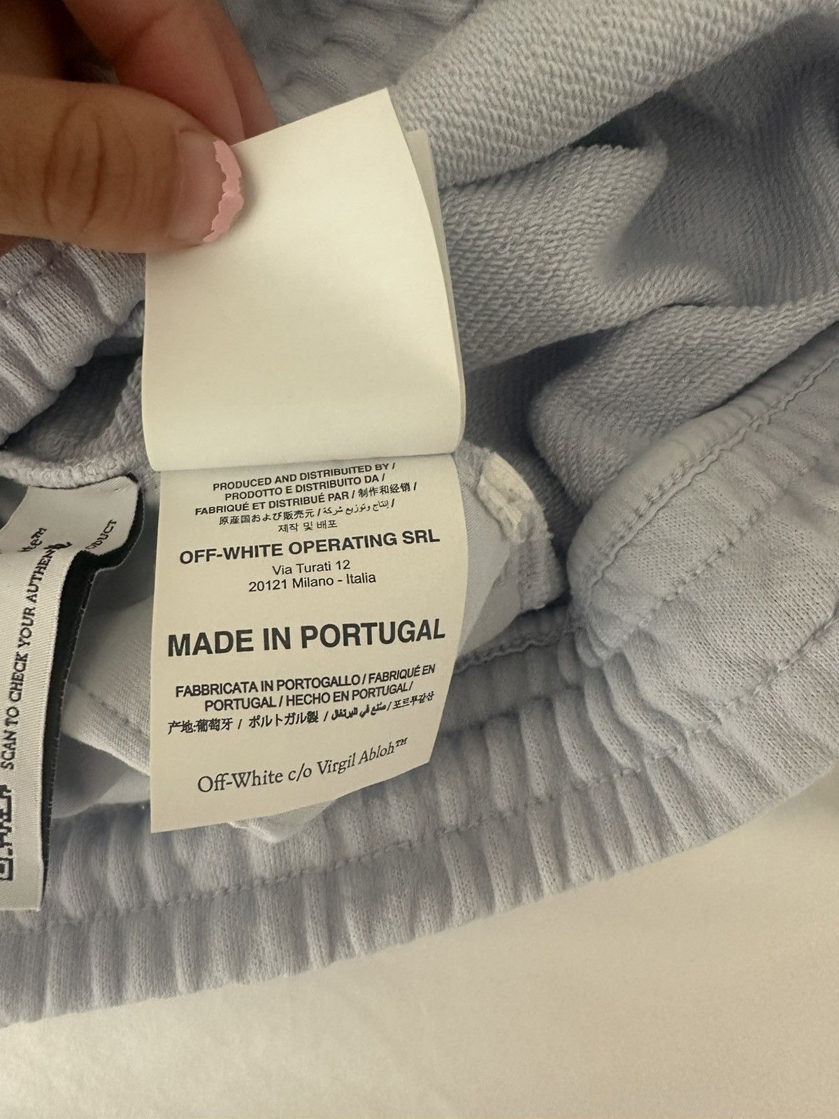 Off-White Off-White Mens L Signature Pony Fleece Jogger Sweatpants Size US 27 - 12 Thumbnail