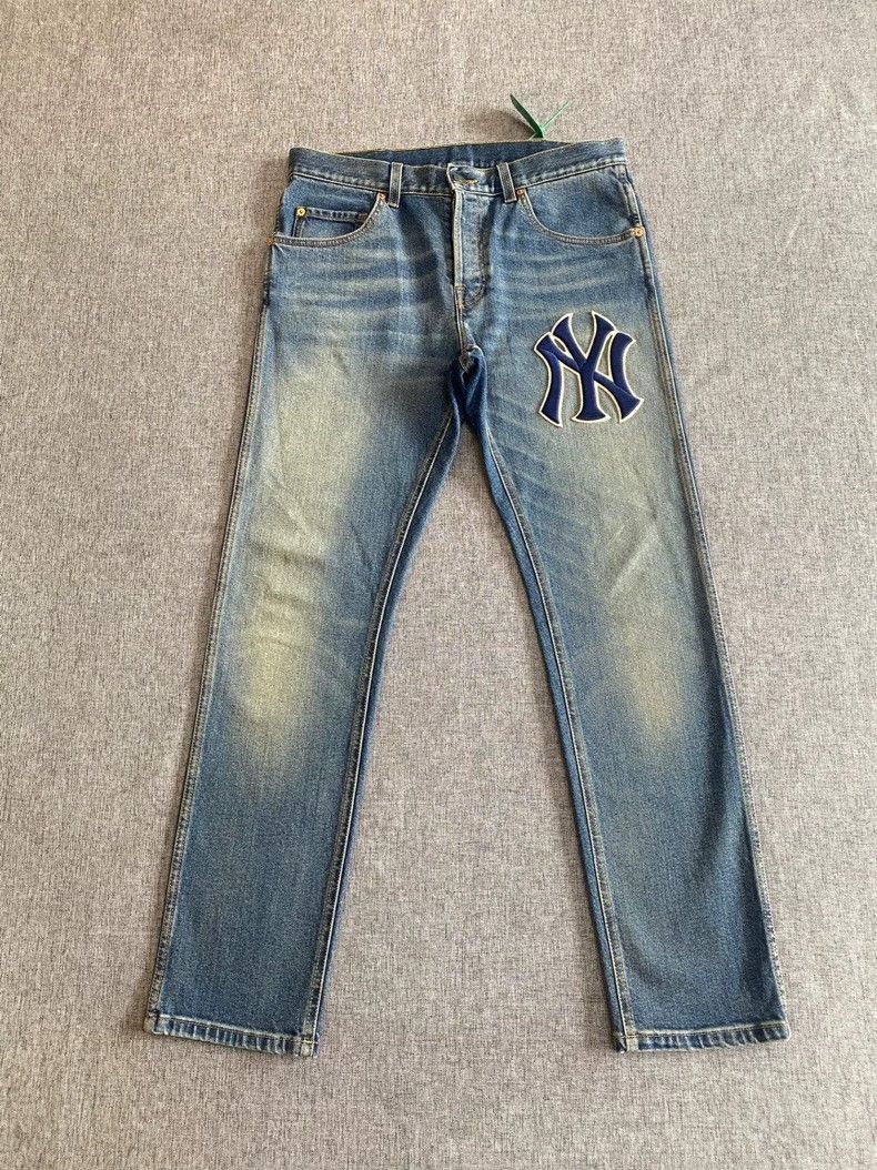 Gucci MLB co-branded men's jeans 2502-Nextarrow