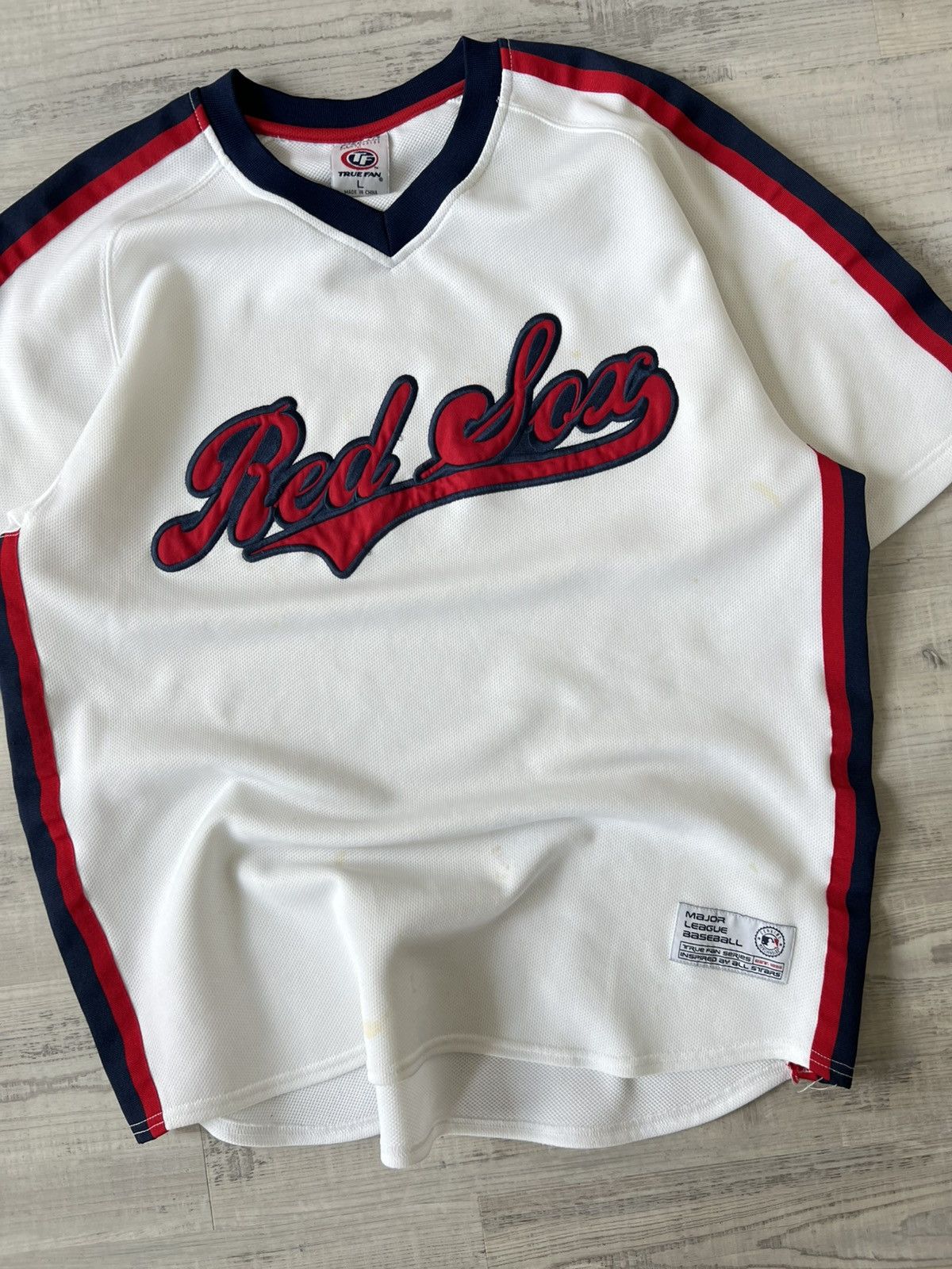 Vintage Vintage MLB Boston Red Sox Baseball Jersey Size US L / EU 52-54 / 3 - 1 Thumbnail
