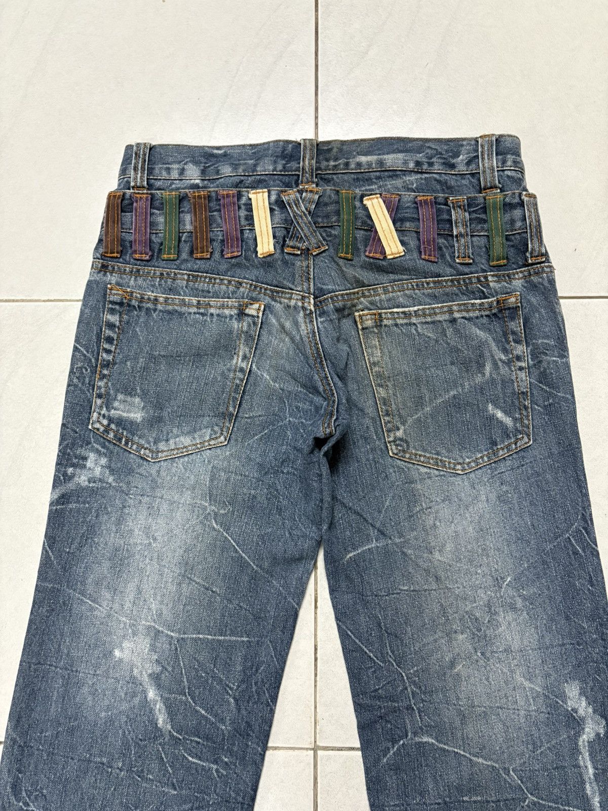 Japanese Brand Japanese International World Streetwear Double Waist Denim Size US 30 / EU 46 - 11 Thumbnail