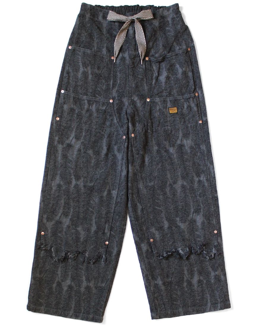 Kapital Kapital 12oz Magpie Denim W Knee Easy Baggy Pants black XL Size US 36 / EU 52 - 1 Thumbnail