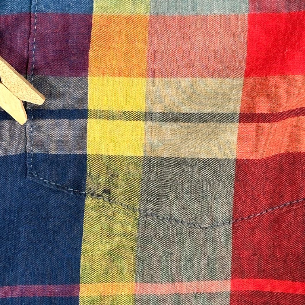 McGregor VINTAGE McGregor Shirt Adult LARGE Red Purple Green Patchwork Plaid Rainbow 80s Shirt Mens Size US L / EU 52-54 / 3 - 7 Thumbnail