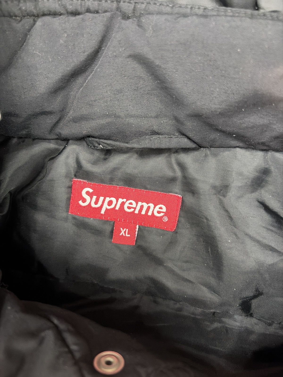Supreme Supreme Sleeve Logo Sideline Parka Black Size US XL / EU 56 / 4 - 4 Thumbnail