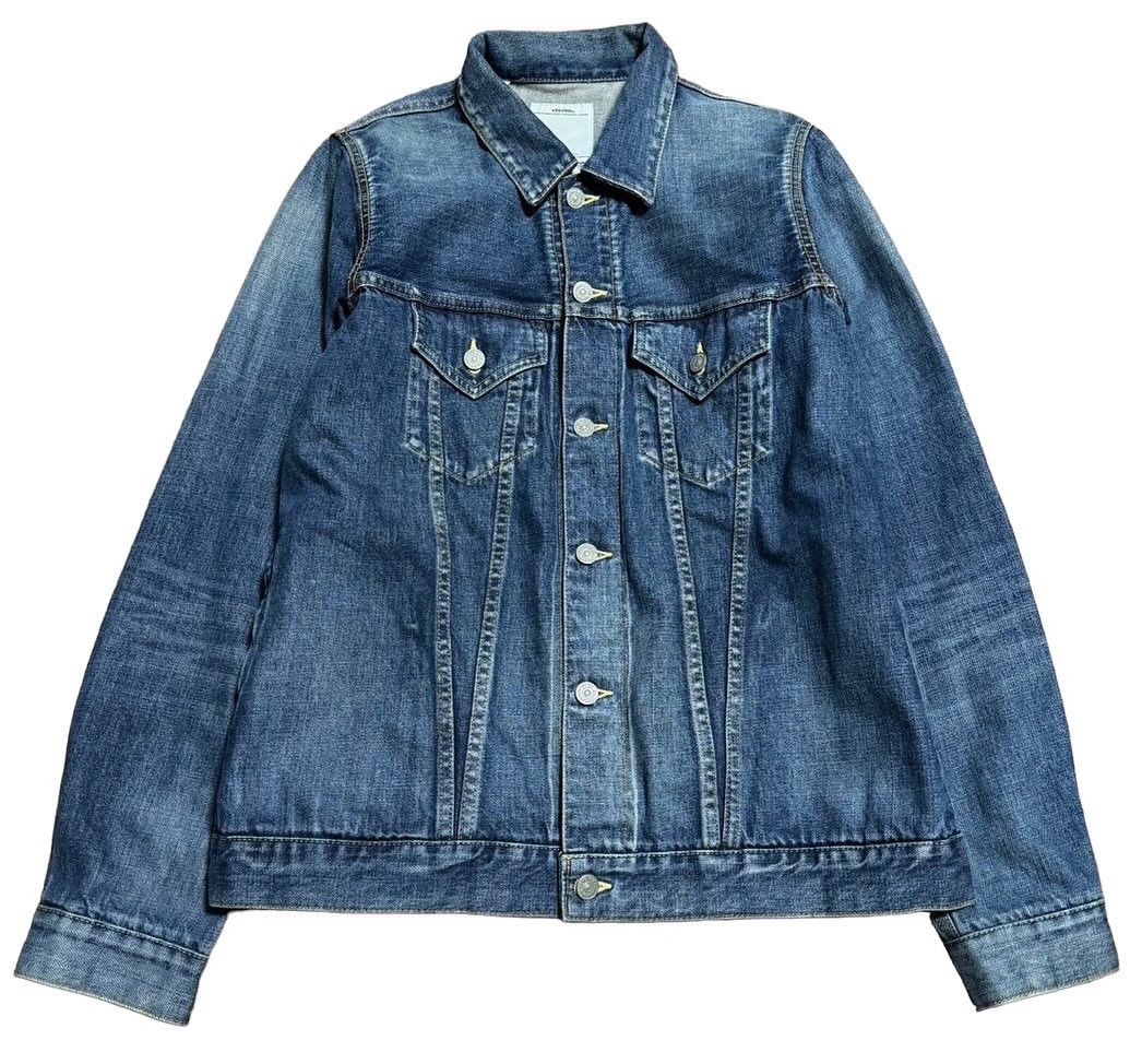 image of Super Size 4 Visvim Ss 103 Jkt Damaged in Denim, Men's