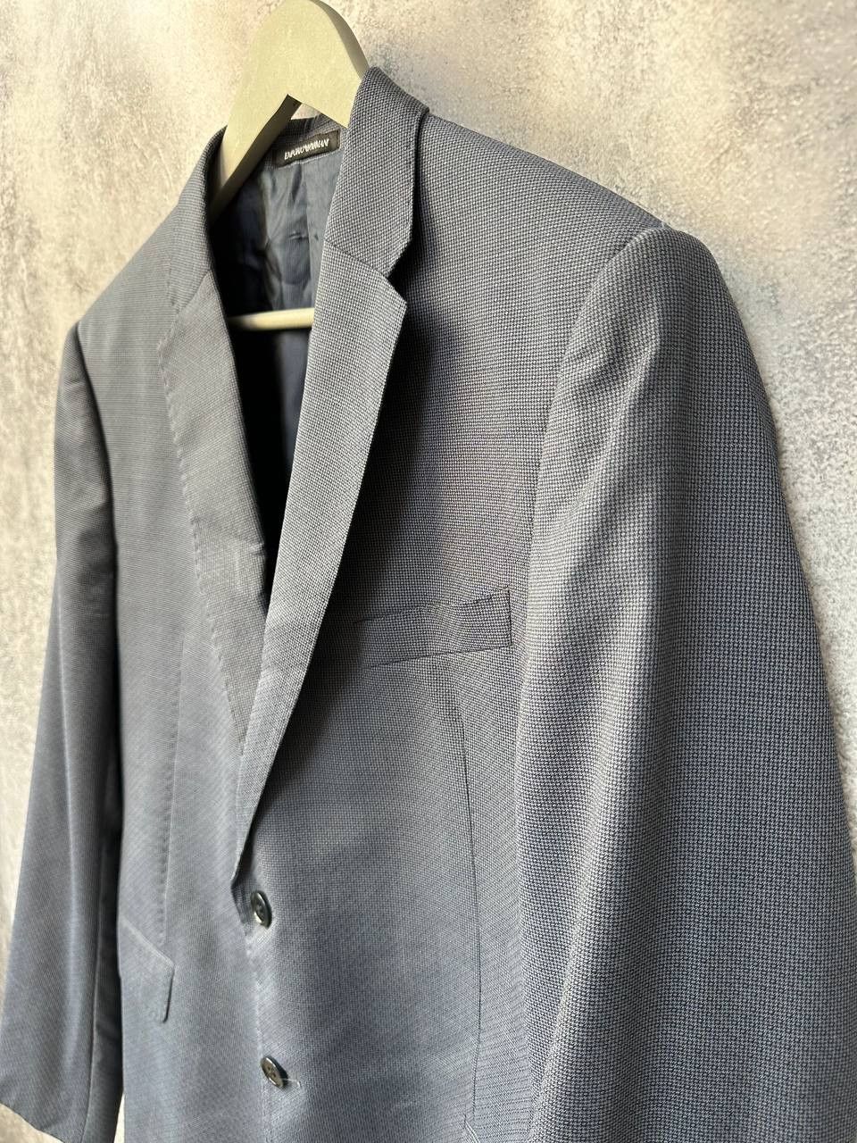 Designer × Emporio Armani Emporio Armani M Line Lana Wool Tweed Blazer Notch Jacket Size 50R - 6 Thumbnail