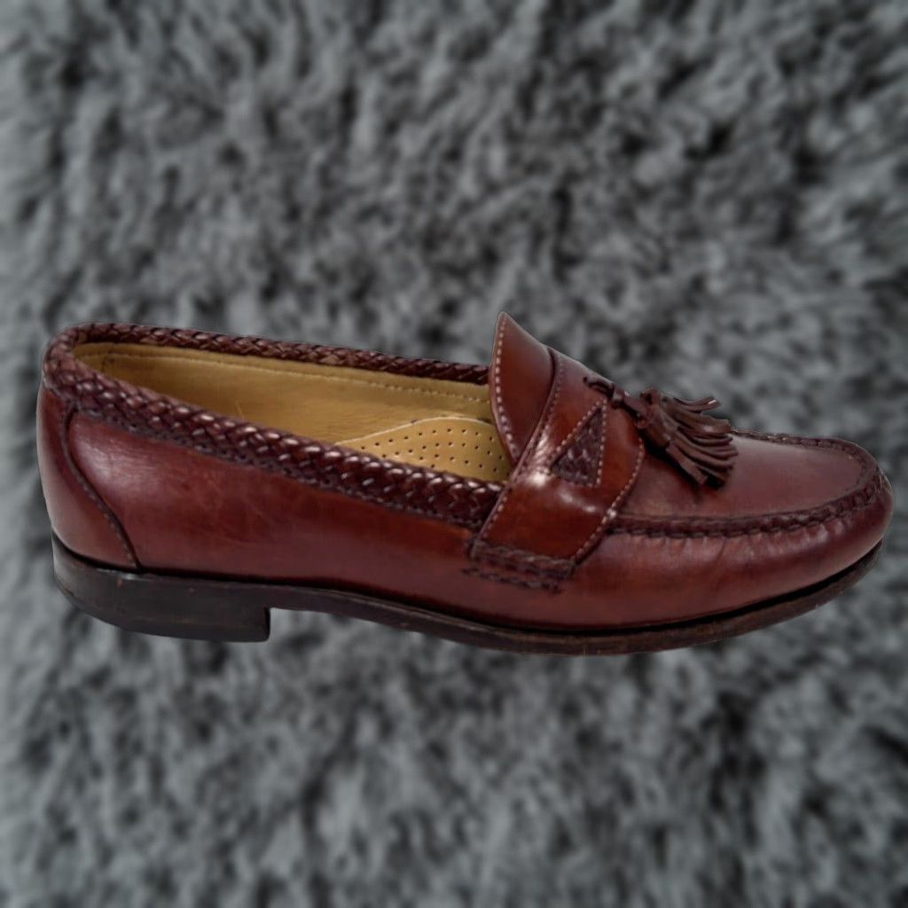 Allen Edmonds VINTAGE Allen Edmonds Maxfield Brown Leather Loafer Oxford D Slip On Men’s 9 Brown Leather Maxfield Tassel Dress Shoes Mens Size US 9 / EU 42 - 1 Thumbnail