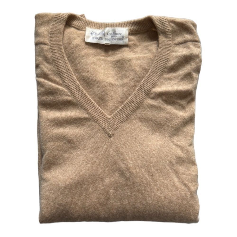 Other EERDUOSI Men's 100% Cashmere V-Neck Pullover Sweater Size 42 Size US L / EU 52-54 / 3 - 3 Thumbnail