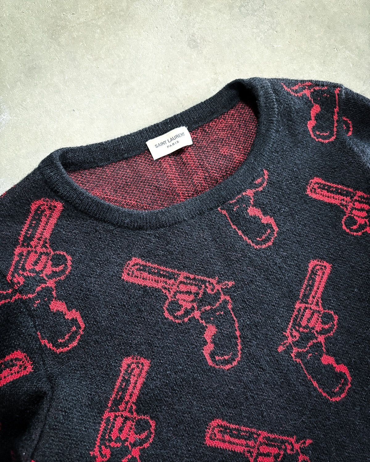 Saint Laurent Paris S/S14 MOHAIR REVOLVER SWEATER BY HEDI SLIMANE Size US S / EU 44-46 / 1 - 2 Thumbnail