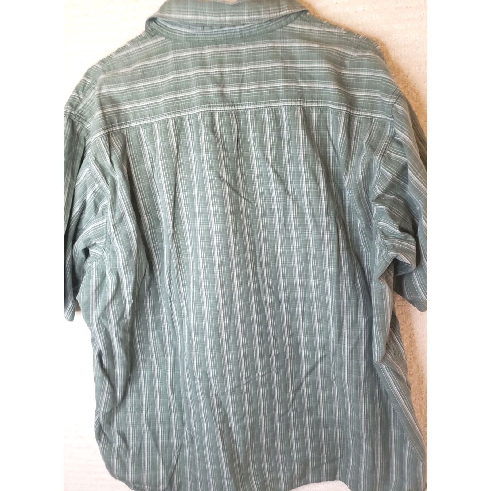 Wrangler Wrangler Outdoor Shirt Mens 2XL Green Plaid Short Sleeve Button Up Untuck Pocket Size US XXL / EU 58 / 5 - 7 Thumbnail